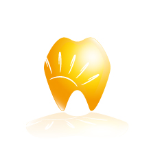 歯医者をイメージした、元気に光り輝くロゴマーク