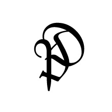 アルファベット「D」「P」を重ねたシンプルなロゴマーク