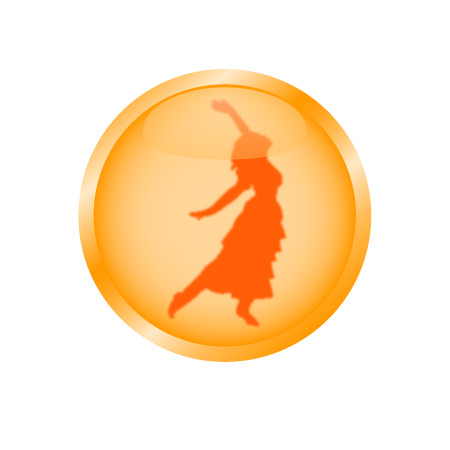 ダンス教室をイメージした、円型のロゴマーク